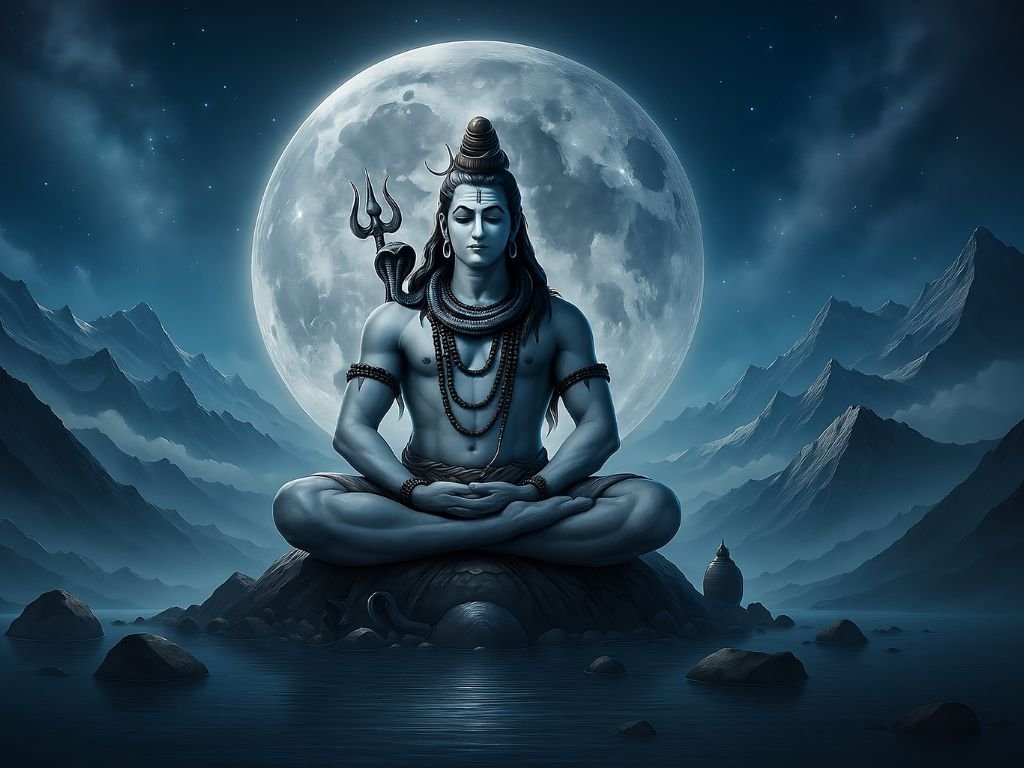 Representação de Shiva associada ao festival Mahashivaratri